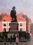 Walter Sickert The Statue of Duquesne, Dieppe oil painting on canvas